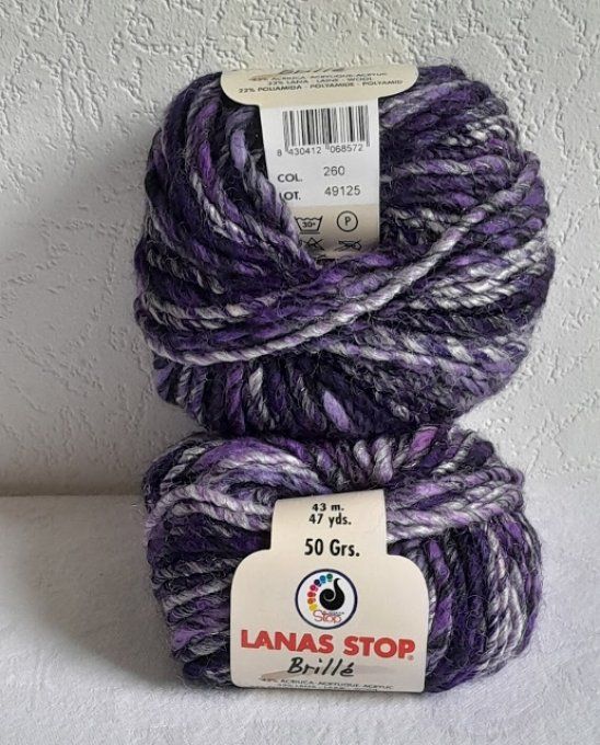 Laine Lanas-stop Brillé 260 violet