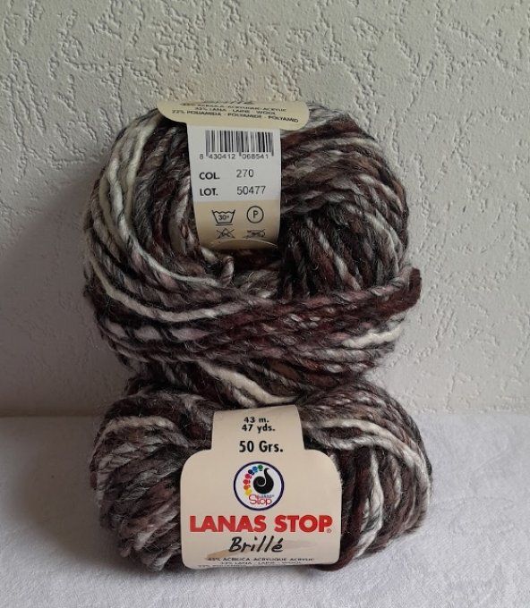 Laine Lanas-stop Brillé 270 marron