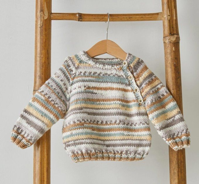 Pull bébé layette tricoter sur mesure