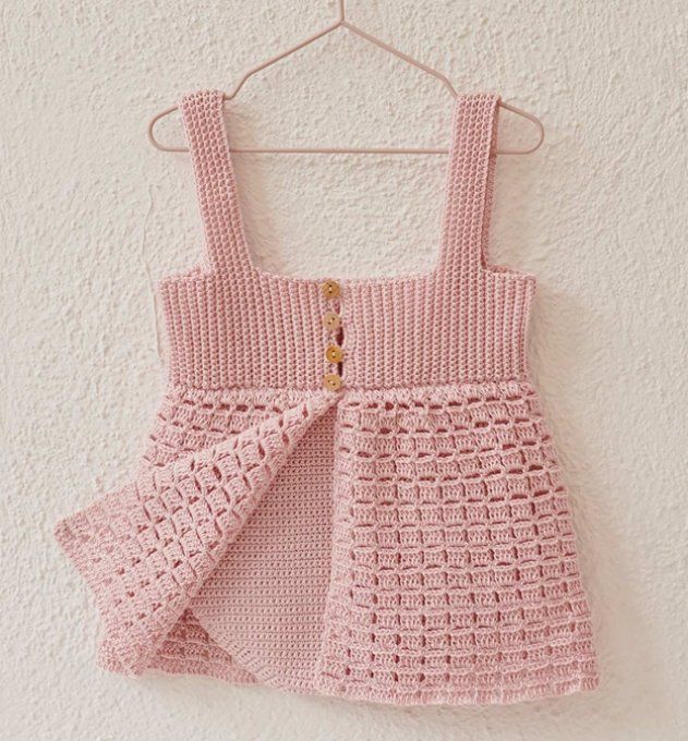 Robe-Body bébé fait main aux crochet 
