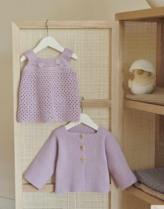 Gilet bébé layette " fait main" aux crochet
